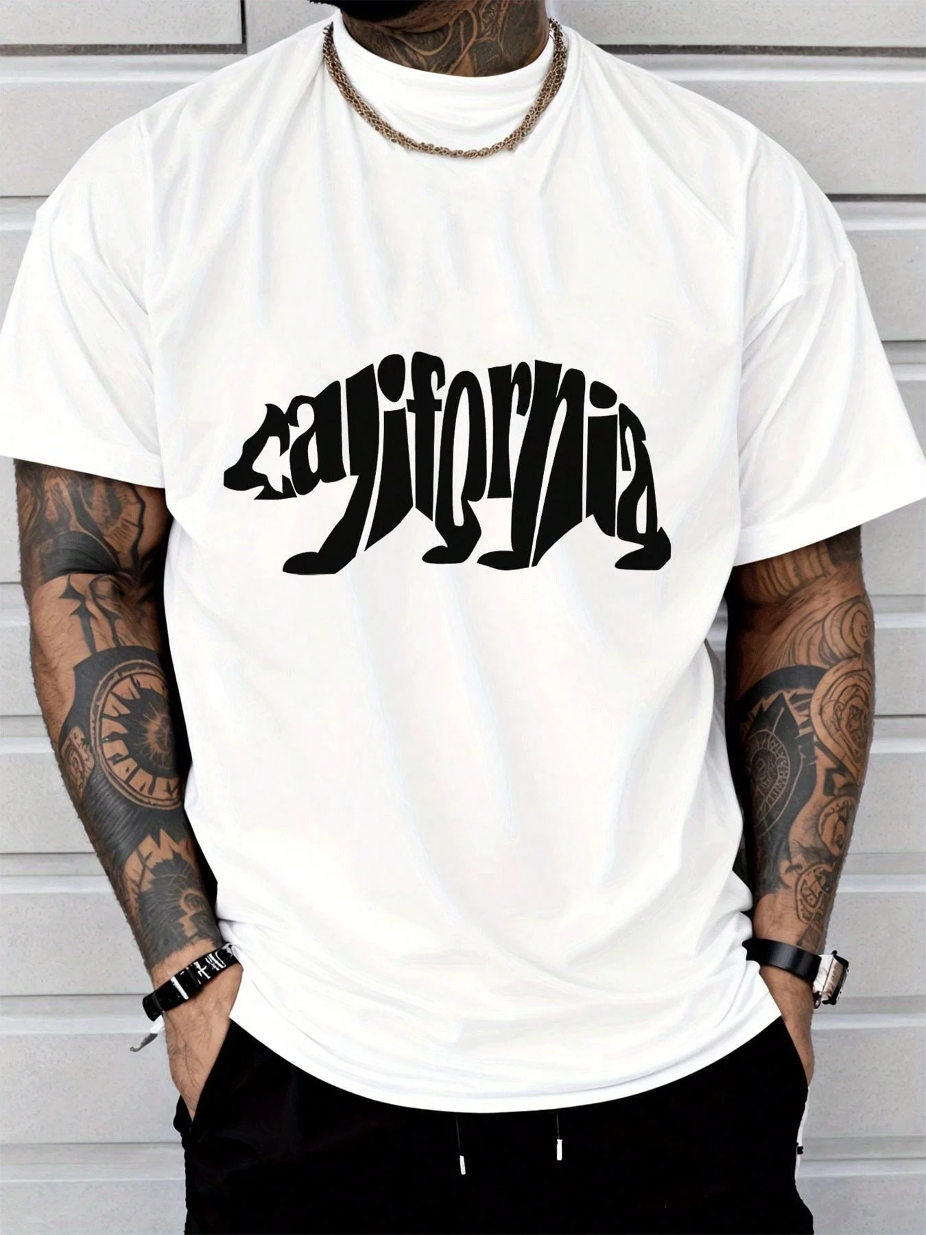 Street Fashion California - Men's Fashionable Casual California Bear Pattern
