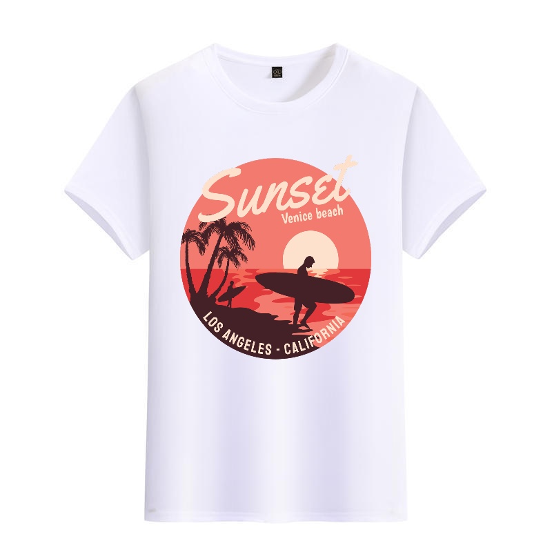 Men's Black Round-Neck Short-S - Street Fashion Venice avaliação e preço