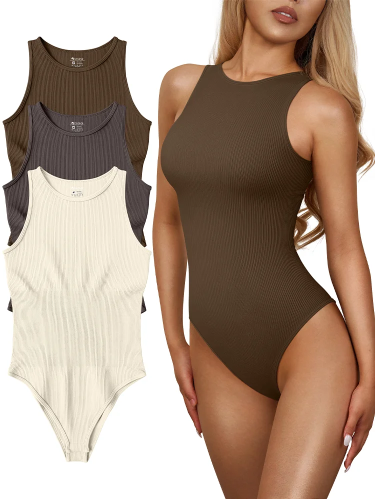 Women Sexy Round Neck Bodysuit - Fashion Street Yoga avaliação e preço