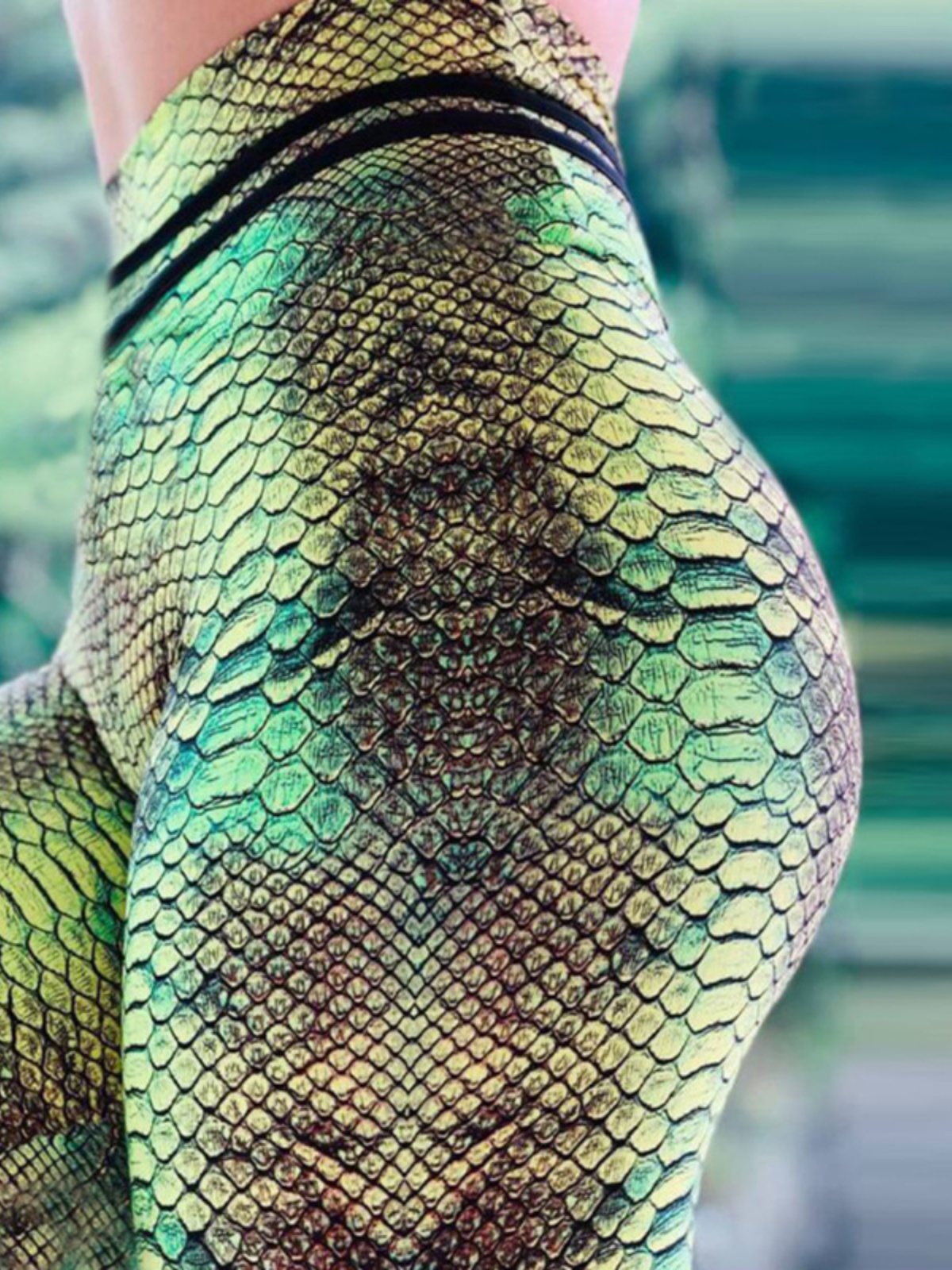 High Waist Snake Print Sports  - Fashion Street Yoga avaliação e preço