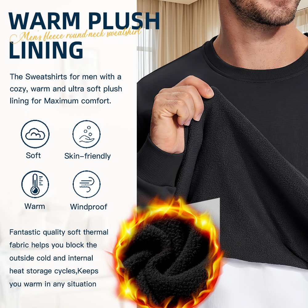 Men's Black Crew Neck Loose Sw - Street Fashion California avaliação e preço