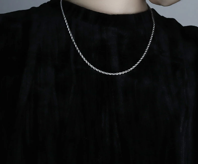 Men Polished Thin Twist Rope C - Street Fashion Guys avaliação e preço