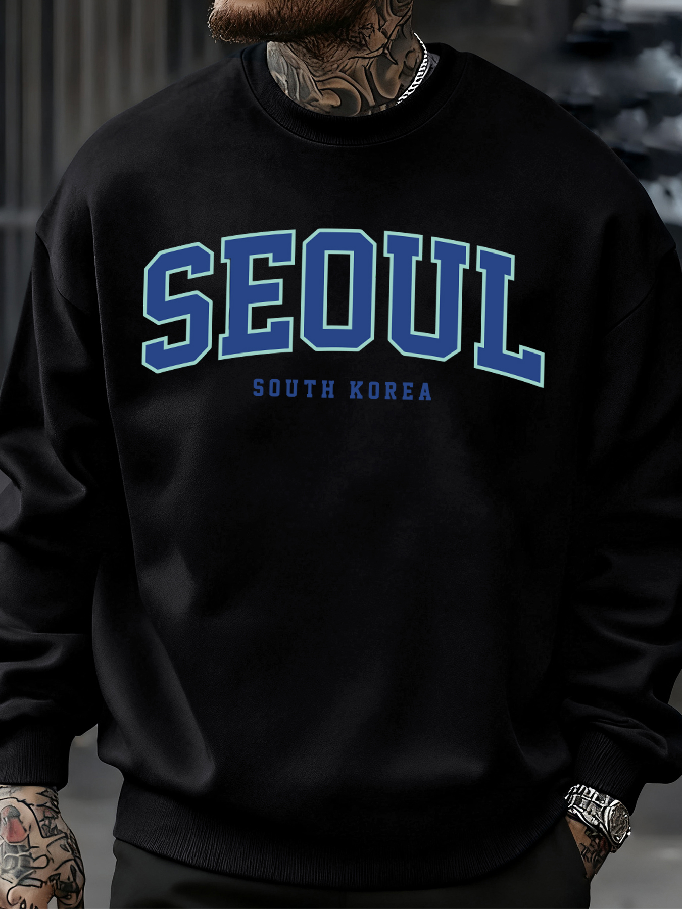 Seoul South Korea Print Men Pu - Street Fashion Of Seoul avaliação e preço