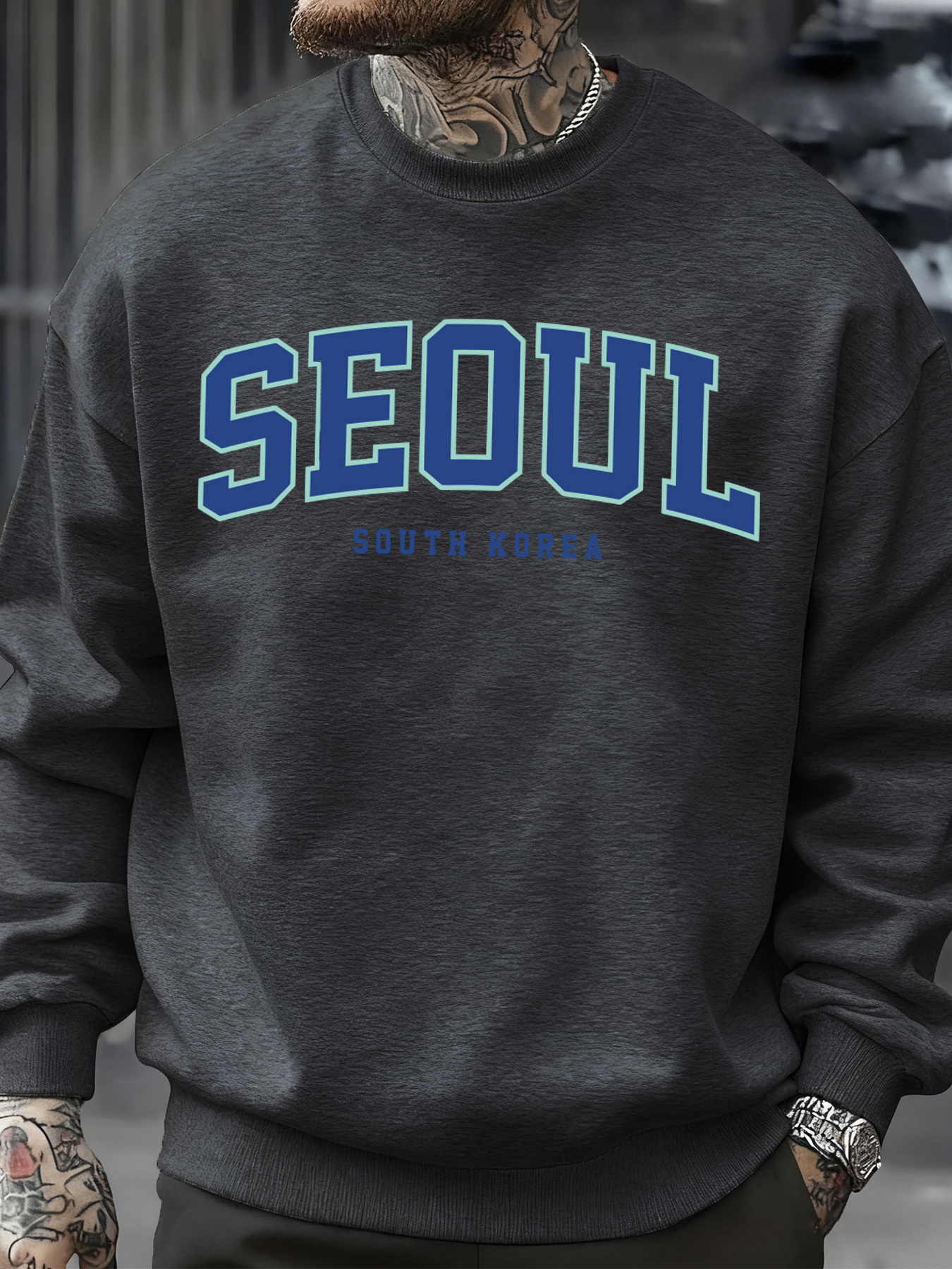 Seoul South Korea Print Men Pu - Street Fashion Of Seoul avaliação e preço