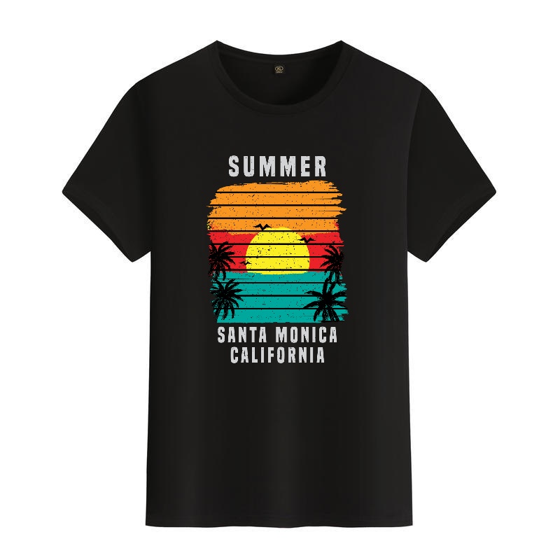 Men's Black Round Neck Short-S - Street Fashion California avaliação e preço