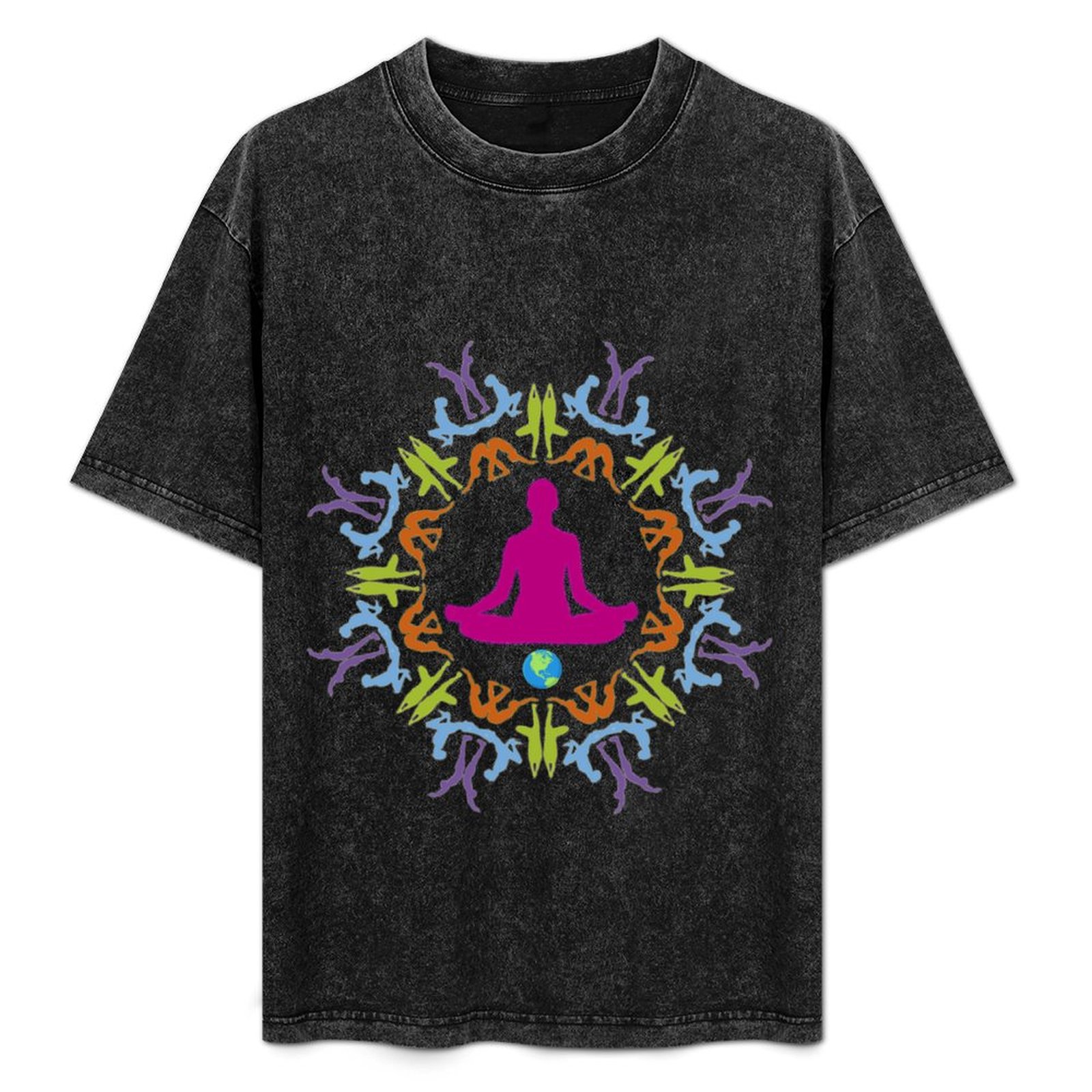 YOGA ASANA MANDALA T-Shirt Str - Fashion Street Yoga avaliação e preço