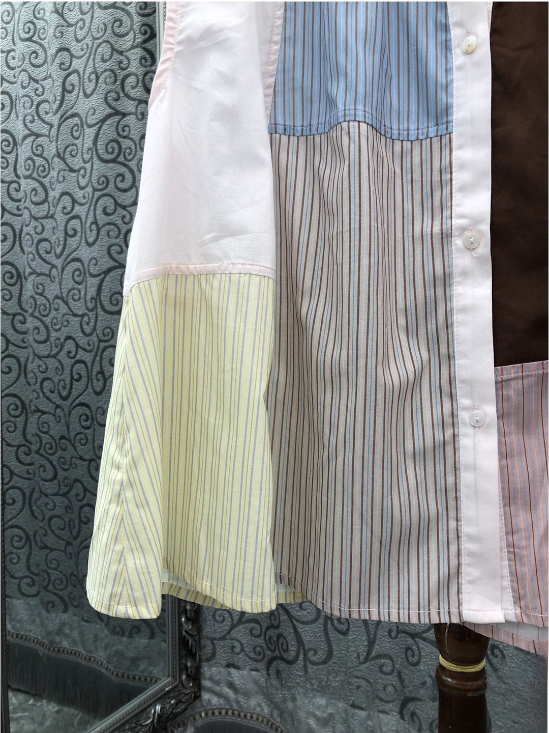 Loose Striped Color Block Slee - Street Fashion Of Milan avaliação e preço