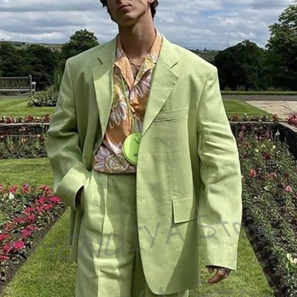 2026 Fashion Linen Men Suit Ha - Street Fashion Outfit For Men avaliação e preço