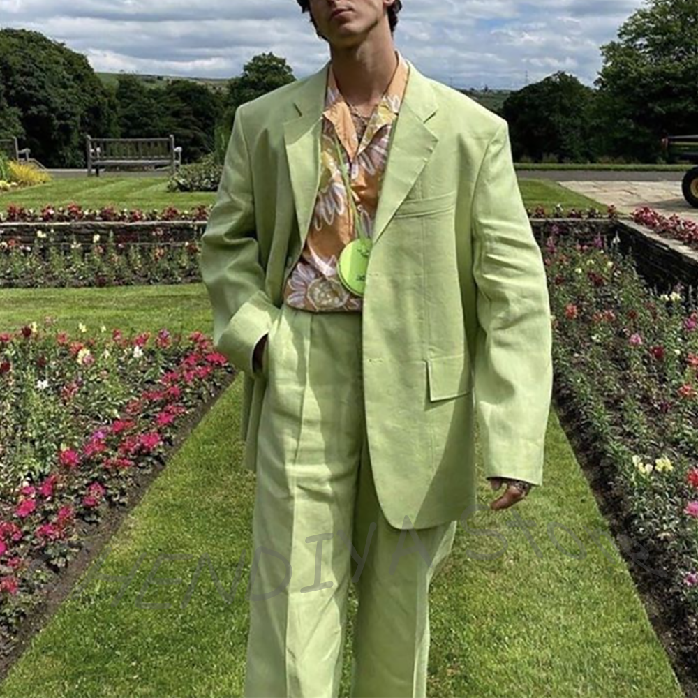 2026 Fashion Linen Men Suit Ha - Street Fashion Outfit For Men avaliação e preço