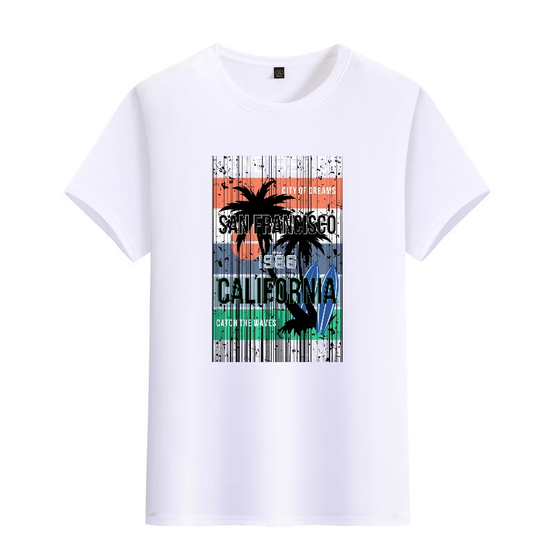 Men's Black Crew Neck Short-Sl - Street Fashion California avaliação e preço