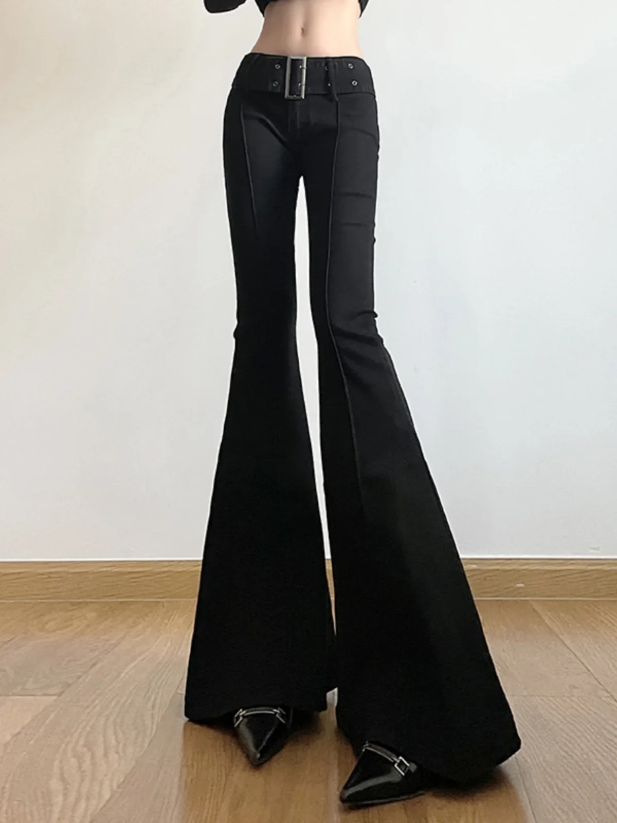 Women's Black Flared Pants Ret - Fashion Street Yoga avaliação e preço