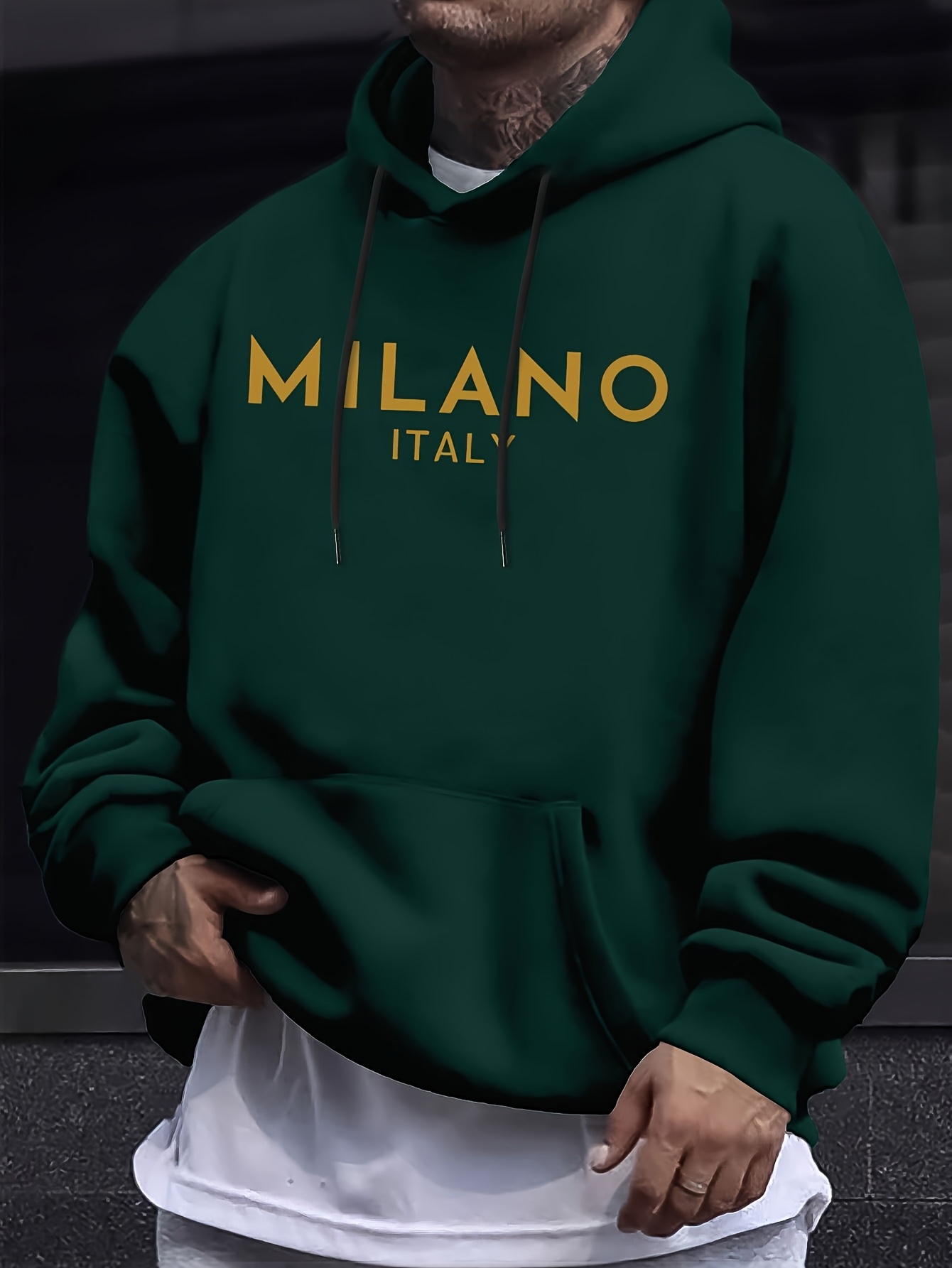 Milan Letter Men Women Hoodie  - Street Fashion Of Milan avaliação e preço