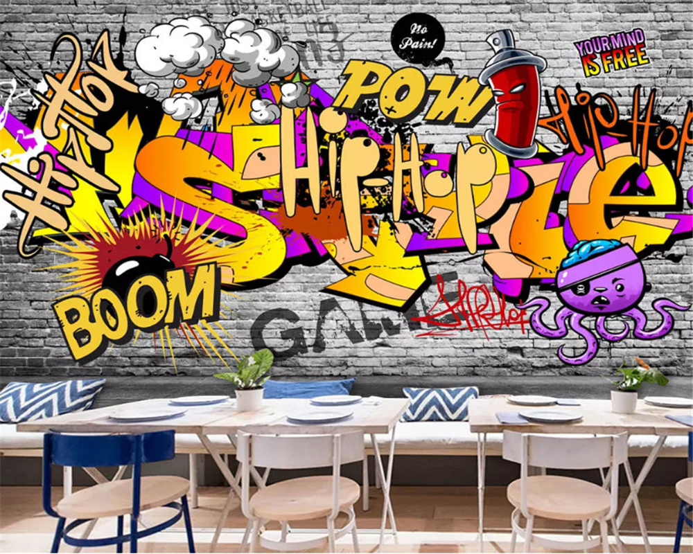 beibehang Custom fashion decor - Street Fashion Wallpaper avaliação e preço