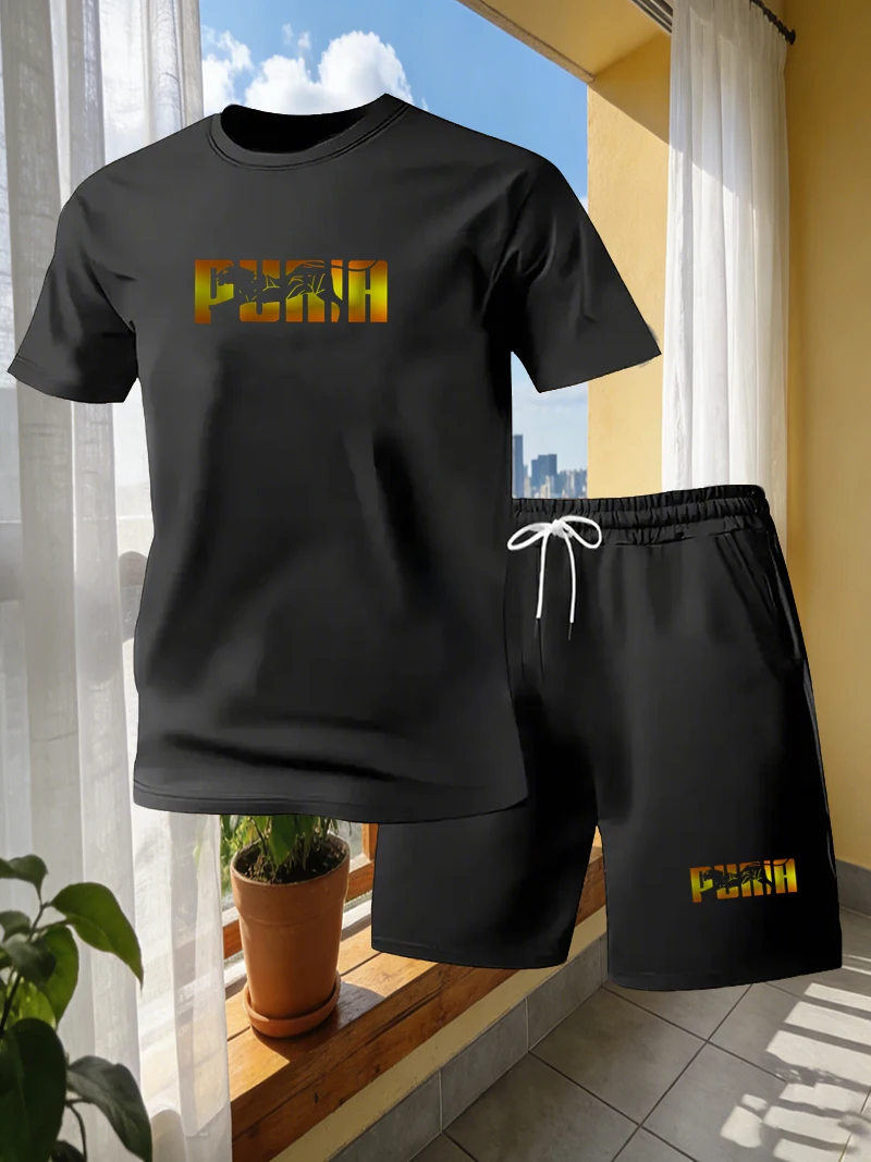 Summer men's sports short slee - Street Fashion Outfit For Men avaliação e preço