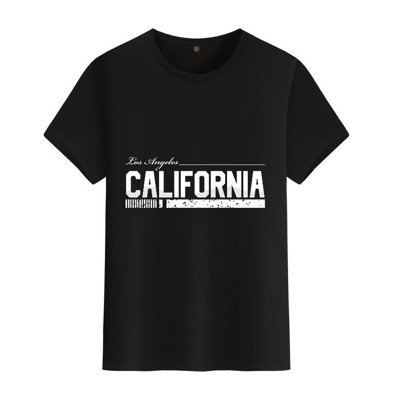 Men's Black Round-Neck Short-S - Street Fashion California avaliação e preço