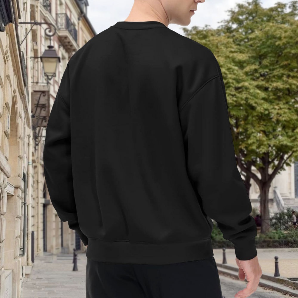 Men's Black Crewneck Sweatshir - Street Fashion California avaliação e preço