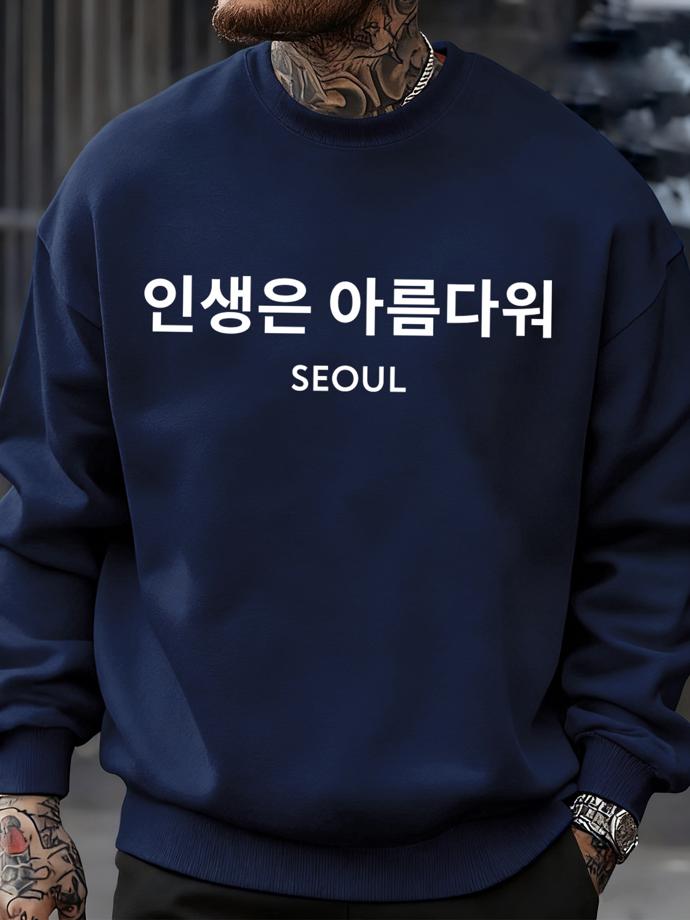 Seoul Korea Letter Print Men S - Street Fashion Of Seoul avaliação e preço