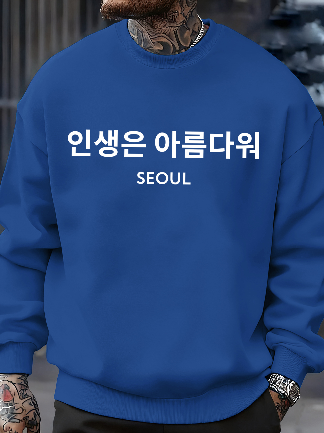 Seoul Korea Letter Print Men S - Street Fashion Of Seoul avaliação e preço