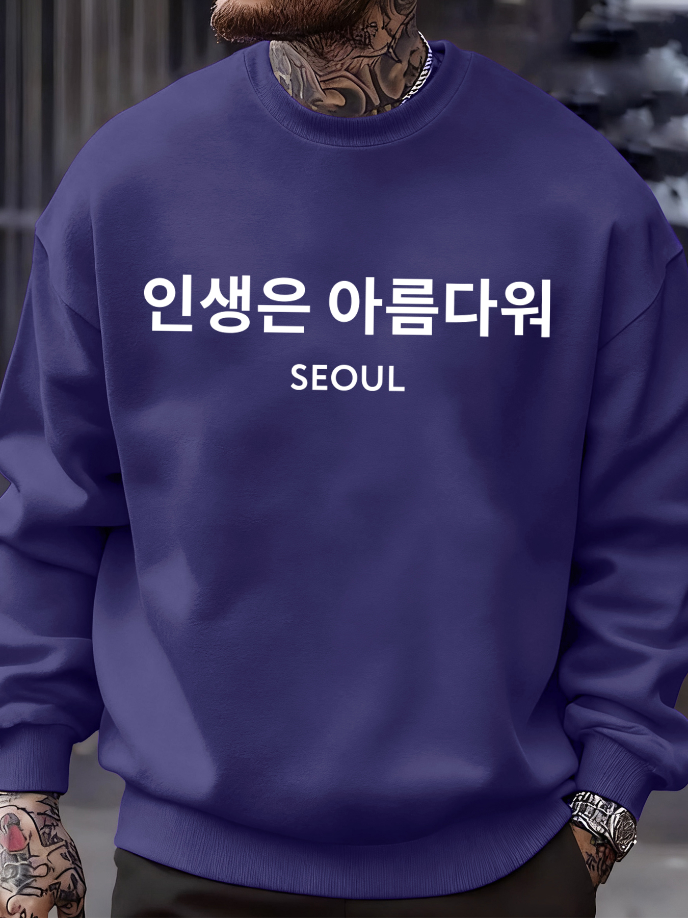 Seoul Korea Letter Print Men S - Street Fashion Of Seoul avaliação e preço