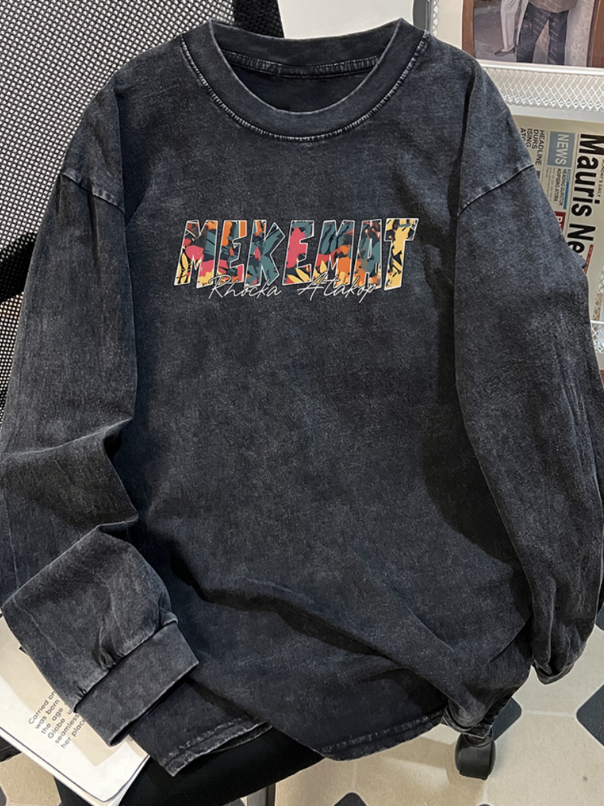 Outlet Washed Long Sleeve T-Sh - Street Fashion Outlet avaliação e preço