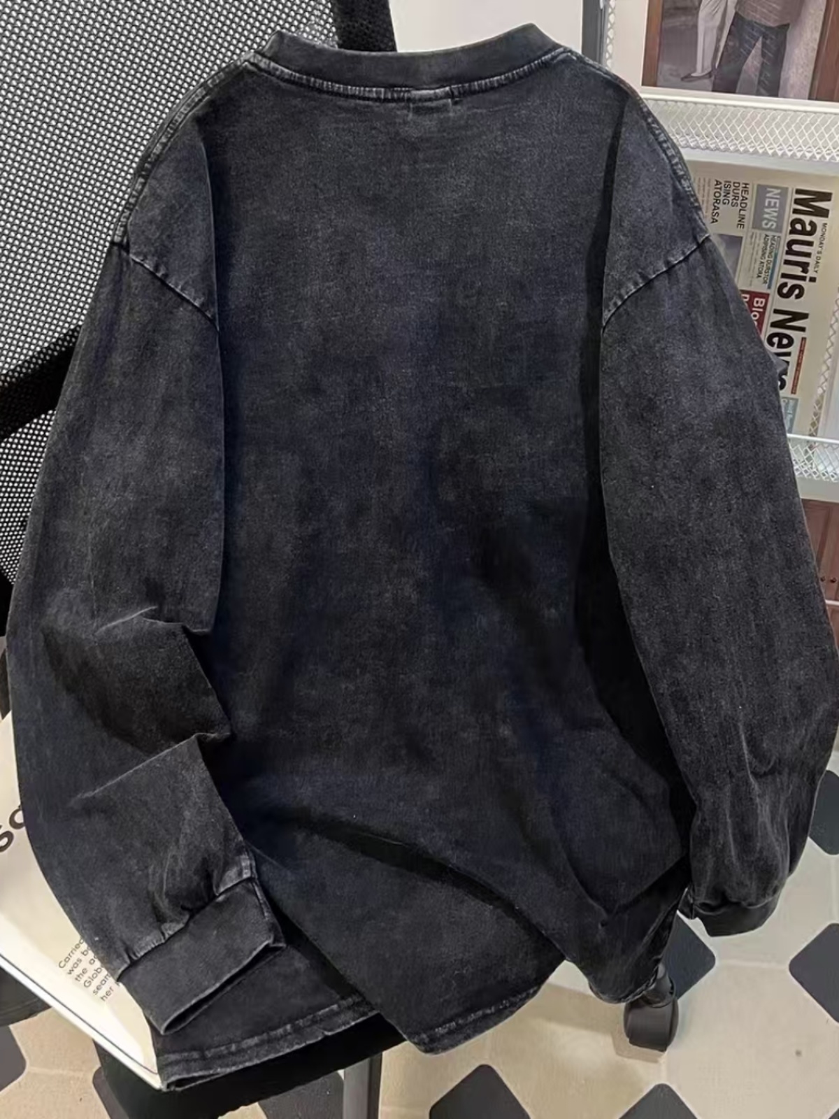 Outlet Washed Long Sleeve T-Sh - Street Fashion Outlet avaliação e preço