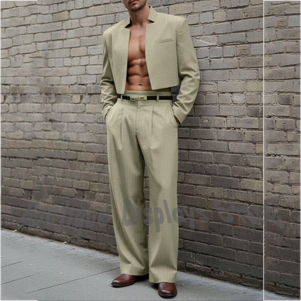 Chic Tailored Men's Suit Set(J - Street Fashion Outfit For Men avaliação e preço