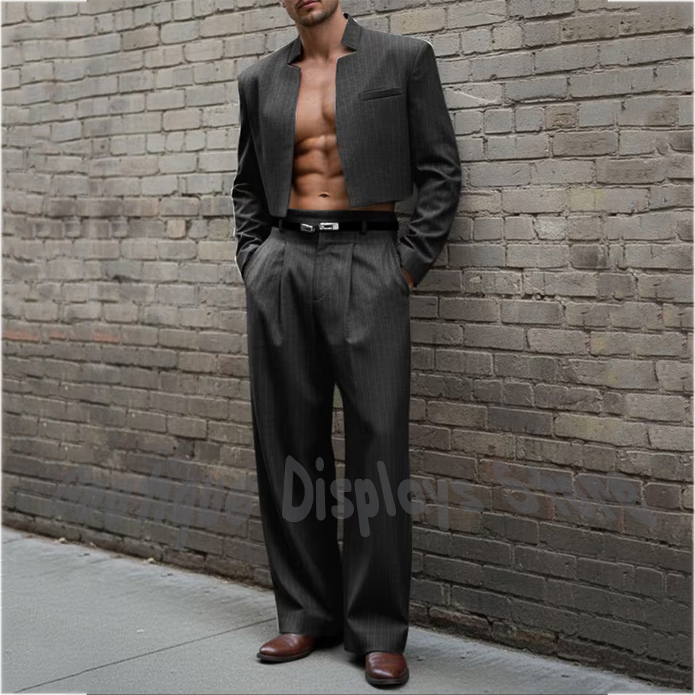 Chic Tailored Men's Suit Set(J - Street Fashion Outfit For Men avaliação e preço